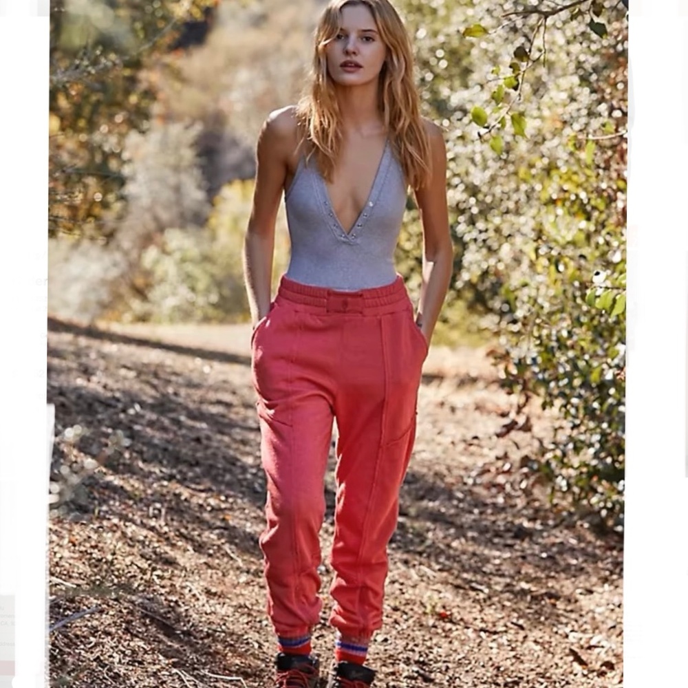 Free People jogger City Stride pants in red size XS